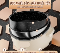 NỒI LẨU NƯỚNG HẤP ĐA NĂNG 28CM