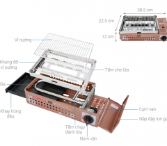 Bếp Nướng Gas Hồng Ngoại NaMilux 