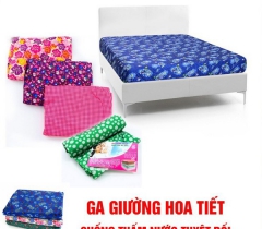 Ga giường chống thấm có họa tiết