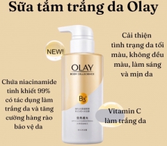 Sữa tắm, dưỡng thể Olay B3+Vitamin C trắng da